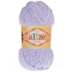 Пряжа Alize Softy нежная сирень (146), 100% микрополиэстер, 115м, 50г, 1шт
