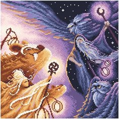 МС-085 Алмазная мозаика День и ночь 38*38см Brilliart. Стразы