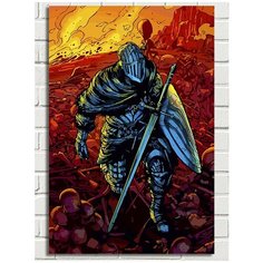 Картина по номерам игра Dark Souls (Гвин, Арториас, Костер) - 8161 В 60x40