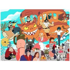 Картина по номерам на холсте Аниме мир Миядзаки - 8751 Г 30x40