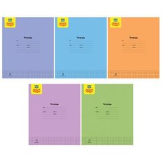 Тетради 12л, клетка Мульти-Пульти, "Однотонная", упаковка 20шт.