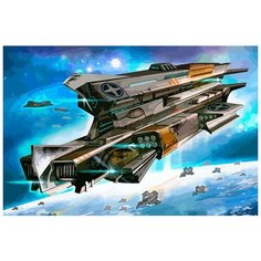 Картина по номерам на холсте настольная игра Звездные империи Star Realms Космос - 6951 Г 60x40
