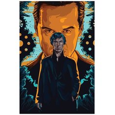Картина по номерам на холсте Шерлок холмс и мориарти - 3 40X60-1