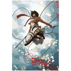 Картина по номерам на холсте Аниме Атака титанов - 1840 40X60