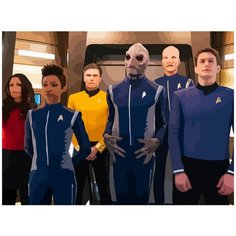 Картина по номерам на холсте Сериал звёздный путь дискавери 5331 40x30