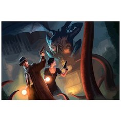 Картина по номерам на холсте настольная игра Древний ужас (Ужас Аркхэма, Лавкрафт) - 7004 Г 60x40