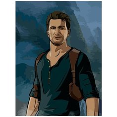 Картина по номерам на холсте игра Uncharted Нейтан Дрейк - 6589 В 30x40