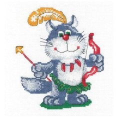 Набор для вышивания "Кот - индеец", 18x16 см, МП-студия М.П.Студия