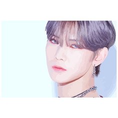 Картина по номерам на холсте Музыка KPOP Ateez Сонъва - 6073 Г 60x40