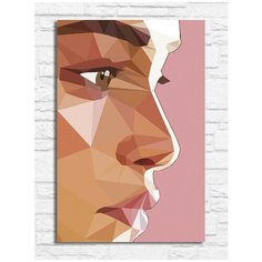 Картина по номерам на холсте сериал игра престолов лоу поли Де йнерис (Эмилия Кларк, абстракция) - 9182 В 20x30