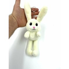 Зайчик белый брелок мягкая игрушка. SB