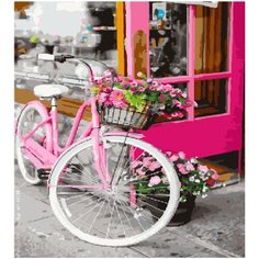 Картина по номерам Розовый велосипед 40х50 см Hobby Home