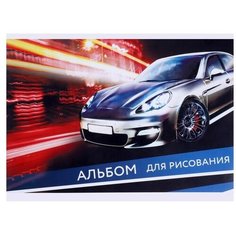 Альбом для рисования А4, 20 листов на скрепке "Ночной город", обложка мелованный картон, внутренний блок офсет 100 г/м² Calligrata