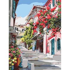 Картина по номерам Цветочная улица 40х50 см Hobby Home