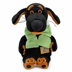 Мягкая игрушка Ваксон с зеленым бантом в горошек 19 см, в коробке Budi Basa Collection