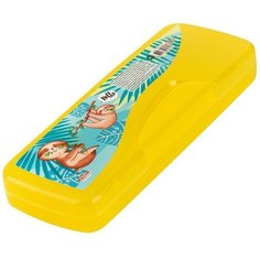 Пенал Проф-пресс Милый ленивец, 1 секция, пластик (ПН-6930)