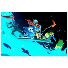 Картина по номерам игра Undertale (Санс, Ториэль, Фловей, Удина, Чара) - 8518 Г 60x40