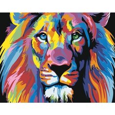 Картина по номерам Радужный лев 40х50 см Hobby Home