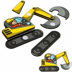 Деревянный конструктор на липучках Экскаватор ОА-00000162 /Арбо/ Нет бренда