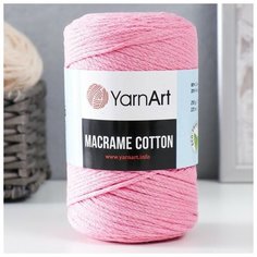 Пряжа "Macrame Cotton" 20% полиэстер, 80% хлопок 225м/250гр (779 ярк. розовый), 1шт Yarn Art
