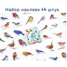 Набор наклеек на телефон, ноутбук, велосипед, чехол, для скрапбукинга стикеры 46 наклеек стикеров с птичками Kawaii Crush