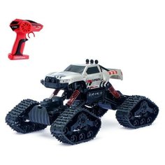 Джип радиоуправляемый «Гусеничный вездеход», полный привод 4WD, работает от аккумулятора, цвет серый NO Name