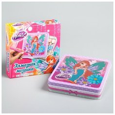 Алмазная мозаика на шкатулке феи винкс: Блум, 14 x 13,6 см Winx Club