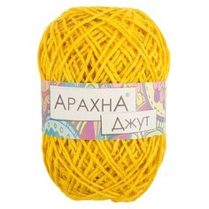 Пряжа ARACHNA "JUTE" 100% джут 5 шт.х100г 90м №014 жёлтый