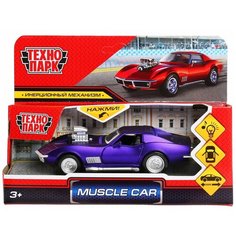 Машина Технопарк свет-звук "Muscle car" 12см, инерционная