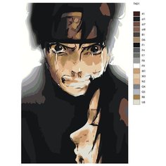 Картина по номерам Т421 "ТЕН-ТЕН И смерть неджи - Аниме" 40Х60 Brushes Paints