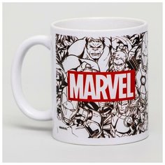 Кружка детская сублимация MARVEL Мстители, стакан универсальный, 350 мл