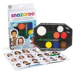 Набор красок для детского грима Snazaroo, 08цв*2мл, аксессуары, карт. коробка (арт. 324832)