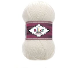 Пряжа Alize Superwash Comfort Socks (75% шерсть, 25% полиамид) 100 г 420 м, 01 кремовый , 1 моток