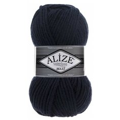 Пряжа Alize Superlana Maxi, 25 % шерсть, 75 % акрил, 100 г, 100 м, 5 шт., 58 темно синий