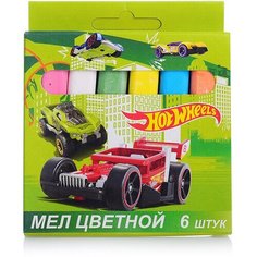 Мел цветной "Hot Wheels", 6 шт в упаковке с европодвесом Centrum