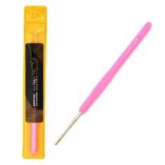 Крючки для вязания Maxwell Gold односторонние с золотой головкой арт. MAXW.8203, 1,5 мм, никель/розовый