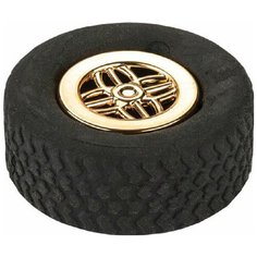 Ластик CENTRUM "Колесо", 36х14,8 мм, черный, пластиковая туба, 80559 2 штуки