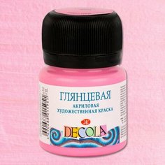 Акриловая краска, Розовая глянцевая, «Декола», 20 мл Невская палитра
