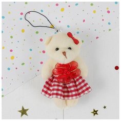 Подвеска «Мишка в клетчатой юбке», цвета микс Romanoff