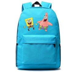 Рюкзак Губка Боб и Патрик (Sponge Bob) голубой №6 Noname