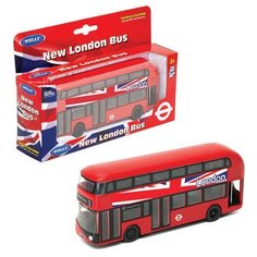 Металлическая модель автобус двухэтажный New London Bus Welly 15.5 см