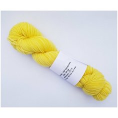 Пряжа Konfetti, 100% меринос, 50гр/100м, цвет ярко-желтый, 1 пасма. ИТАЛИЯ
