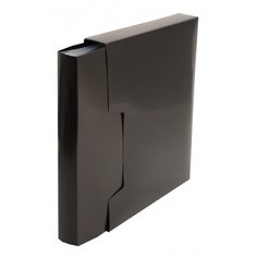 Папка с 80 прозрачными вкладышами Бюрократ DeLuxe DLVBOX80BLCK A4 пластик 0.7мм черный в коробе - 14 шт