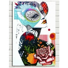 Картина по номерам красочная девушка (эзотерика, абстракция) - 8997 В 60x40