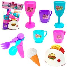 Игрушечный кухонный набор посуды с тостером Kitchen Set, 12 предметов, набор посуды, детская посудка, 27х21х6 см Play Smart