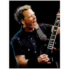Картина по номерам на холсте музыка Джеймс Хэтфилд Металлика (Metallica) - 8704 В 30x40