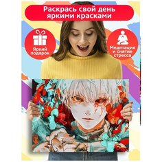 Картина по номерам аниме Токийский Гуль (Кэн Канэки, Тока Кирисима, Ридзэ, Нисики) - 8156 Г 30x40