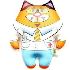 Мягкая игрушка антистресс Штучки, к которым тянутся ручки Коты Профи, доктор, 40 см