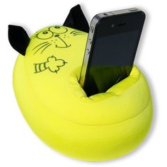 Подставка под телефон - игрушка антистресс Штучки к которым тянутся ручки Кот, желтый