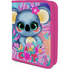 Пенал школьный SKJB-UTC-031 Seventeen Коала, на молнии, с клапаном для фиксации школьных принадлежностей, для девочек, 20 х 13 х 4 см.